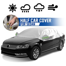 Universal Car Top Roof Cover Half Body Sedan Sun Snow Resistant Cover Waterproof