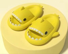 Yellow Sharks Slippers Kids slides Thick Sole In/Outdoor Sliders Sandals