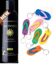 Tan Physics True Color Sunless Self Tanner Sun Less Tanning Lotion w/ KEY CHAIN!