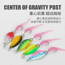 10-Pack 5g Spinner Lure Kit – Spoon Blades Soft Grubs for Trout