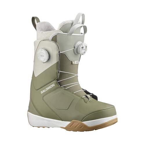 Stivali da snowboard Salomon donna Kiana Dual BOA 2025 verde lichene 7 5 nuovi!