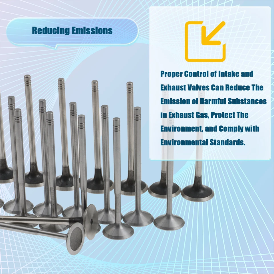 Válvula de admisión de 12 piezas y válvula de escape de 8 piezas para Audi A4 Quattro 1997-05 1,8 L DOHC Foto 3 de 4