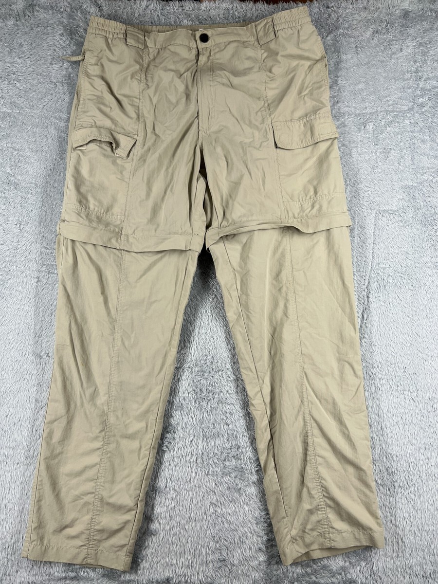 Bass Pro Shops Pants Mens Extra Large Beige Convertible Cargo