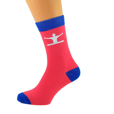Lachsrosa & Blau Unisex Socken Schwimmen Design UK Größe 5-12 X6N596