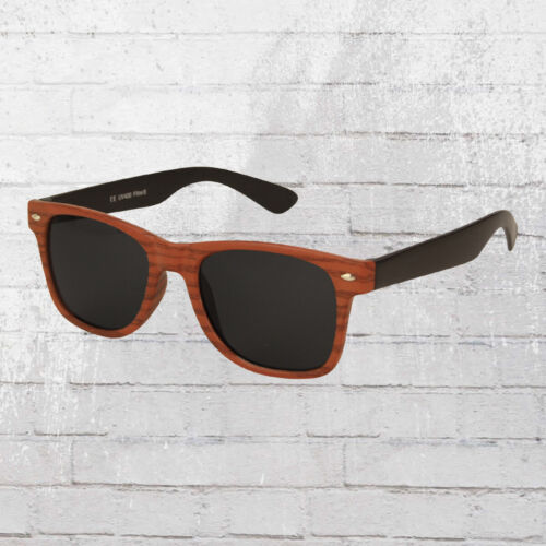 Gafas de sol Viper aspecto madera 1242 marrón medio gafas negras gafas de sol - Imagen 1 de 4