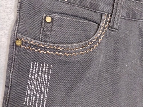 Miskeen Men’s Alternative Jeans Size 44 Indian Embroidered Pocket GRUNGE STREET - Picture 10 of 24