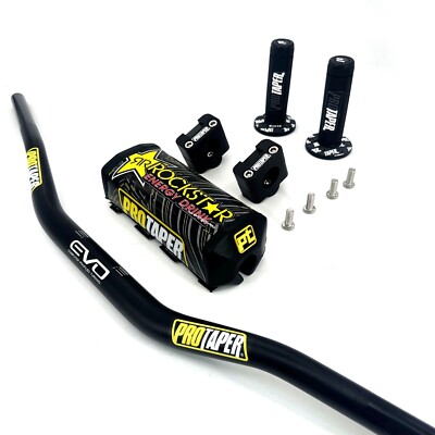 ProTaper Evo Dirt Bike Fat Bar Handlebars  1 1/8'' Grips Pad Motorcycle bars ATV