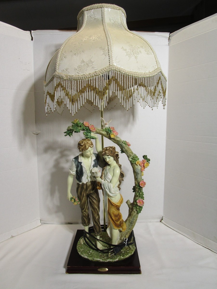 Vintage Ruby's Collection Victorian Style Couple Table Lamp w
