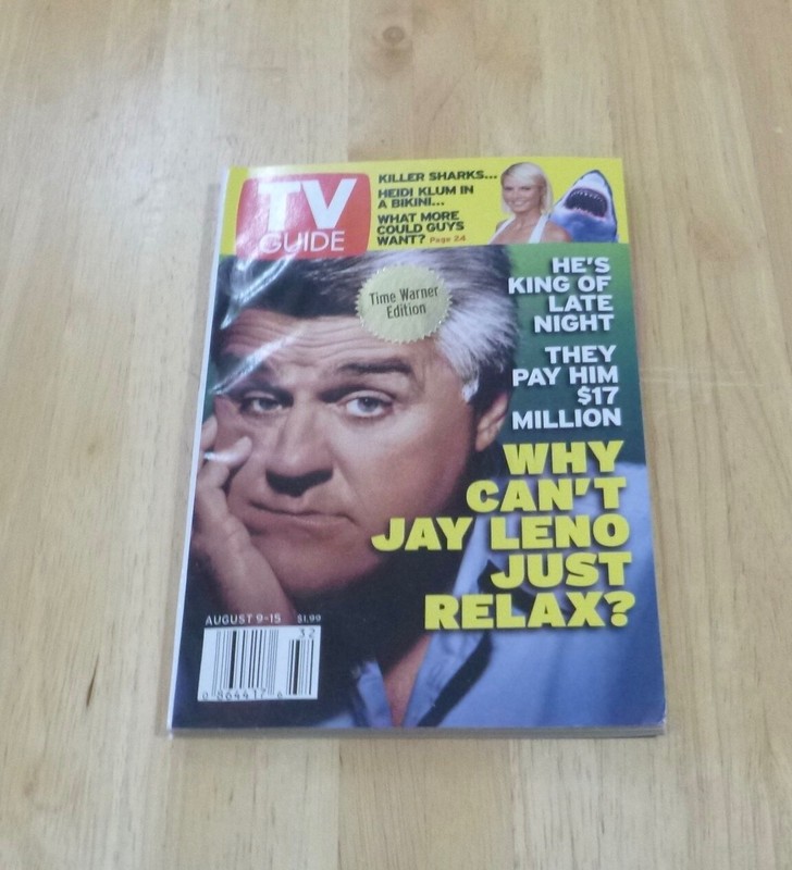 TV GUIDE August 9-15  2003   Jay Leno Cover Charlotte NC  Metro Edition