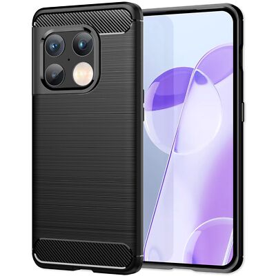 Für OnePlus 10 Pro - Carbon Case Silikon Handy Hülle Schutz Cover Bumper Etui