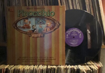 Pinocchio* NM LP Gatefold 1967 Booklet Purple label Walt Disney