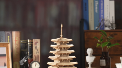 ROKR 3D Puzzles Wooden Build Adults DIY Five Storied Pagoda Model