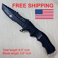 Pocket Knife Folding Knife Tactical Spring Assisted Open Blade Hunting Knife