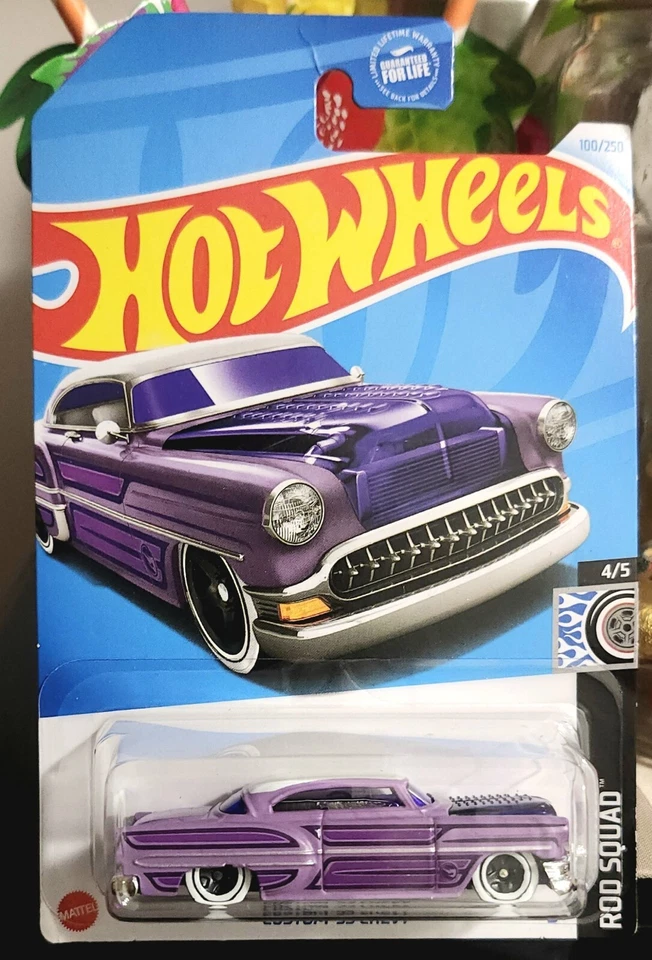 Chevy 2024 Hot Wheels Treasure Hunt Custom '53 acabado púrpura HW Rod Squad #4/5 Foto 3 de 4