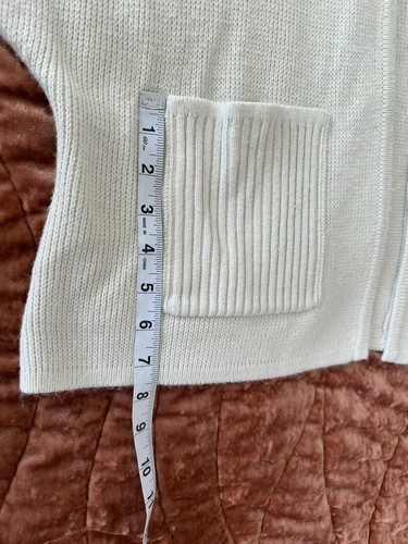 Vintage Tally Ho Cardigan Women’s Medium Open Design With Single Button Pockets - Picture 14 of 17