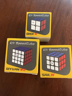 Set of 3, 4x4, 3x3 and 2x2 QYTOYS　QIYUAN, SAIL, QIDI Brand new