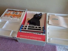 Vintage 1971 Skil-Craft Science Lab (incomplete) includes Microscope Manual Case