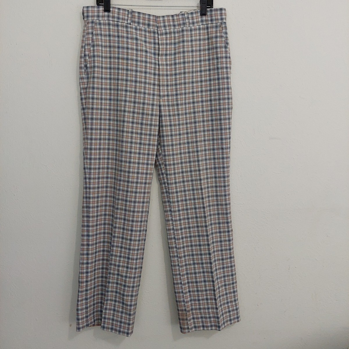 Farah Plaid Wide Leg Rockabilly Golf Disco Retro Pant Vintage 60s