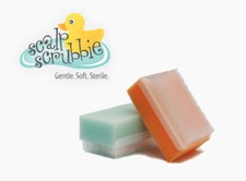 Scalp Scrubbie 3-pk, Sterile Cradle Cap Baby Bath Sponge Brush Loofah Exfoliate