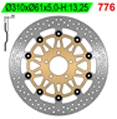 Plaque de frein avant moto Kawasaki ZRX 1200 et ZX9R disque de freinage 310mm