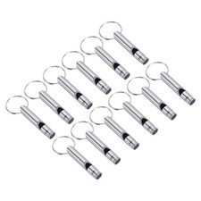 12pcs Emergency Whistle Safety Survival Whistle for Camping Hiking Silver