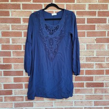 Altar'd State Mini Dress Women's Size Medium Underslip Lace Balloon Sleeves