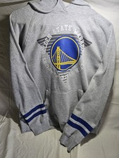 Golden State Warriors Hoodie Sweatshirt Blue, Size XL Light Grey Embroidered