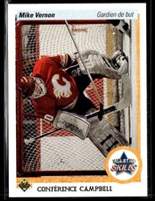 1990-91 Upper Deck French #495 Mike Vernon  Hockey Card 1001G