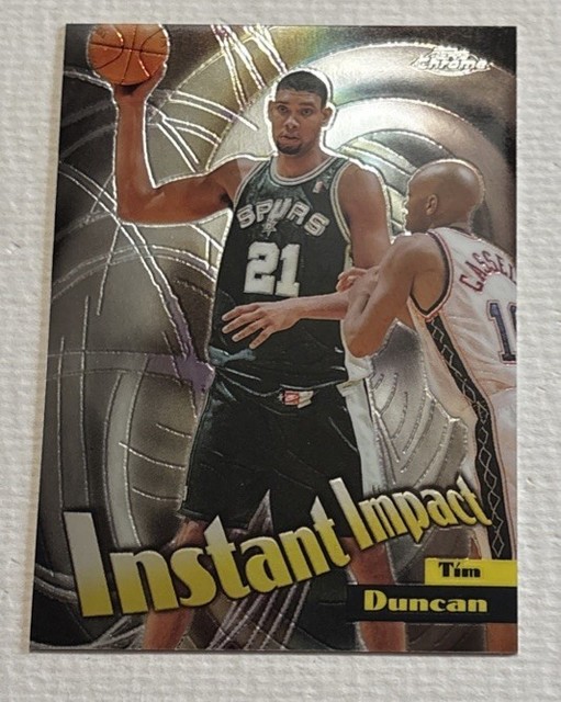 1998-99 Topps Chrome - Instant Impact Tim Duncan #I1- SPURS HOF🔥🔥