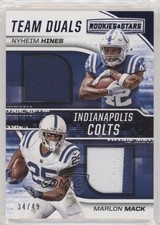 2018 Rookies & Stars Team Duals Relics Prime 34/49 Marlon Mack Nyheim Hines ka6