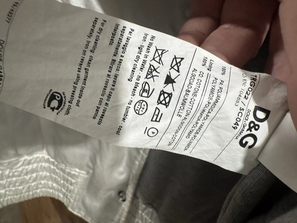 复古罕见 Dolce Gabbana D&G 运动白色夹克,尺寸 54 英国。 XL US — 第 4/4 张图片