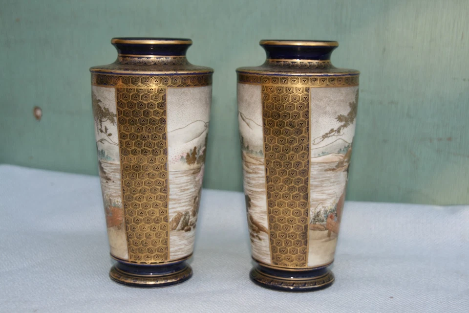 paire de vases satsuma Japon - Photo 2/4