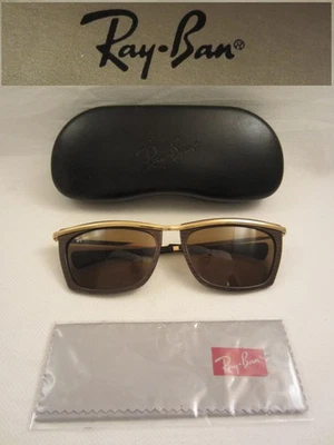 RAY BAN OLYMPIAN I SONNENBRILLE BAUSCH LOMB B&L VINTAGE SHINY DELUXE BRAUN BROWN - Bild 1 von 4