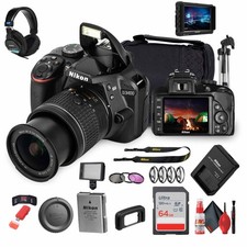Nikon D3400 DSLR Camera with 18-55mm Lens 1571 Professional Bundle W/Bag,