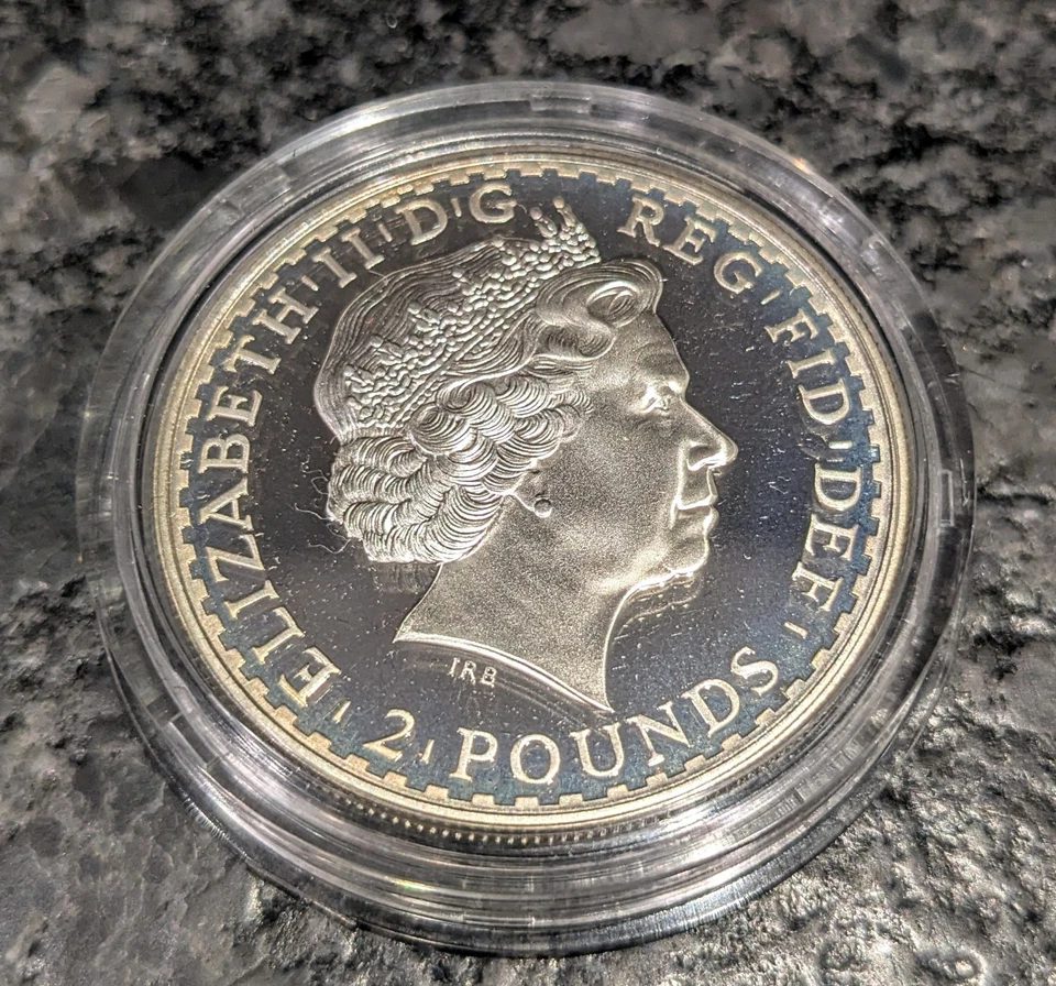 2005 Silver 2lb.Brittania British Royal Mint 1oz. Proof - Image 4 of 4