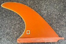 Canvas Raked Longboard Fin 10” Orange Longboard Surfboard Fin