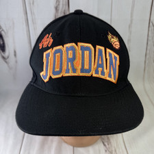 Nike Air Jordan Orange Patch Cap Youth Brand of Flight Black Snapback Hat 8-20