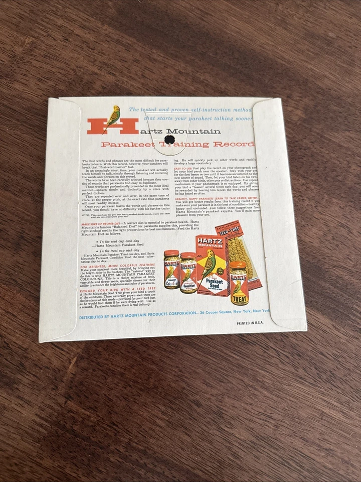 Parakeet Training Record 45 Rpm 7 Inch Foto 2 de 4