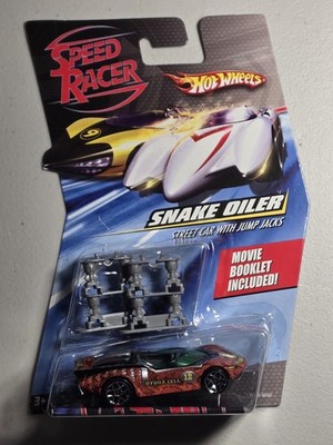 2008 Hot Wheels Speed Racer ORANGE SNAKE OILER STREET CAR W JUMP JACKS NEW M5931