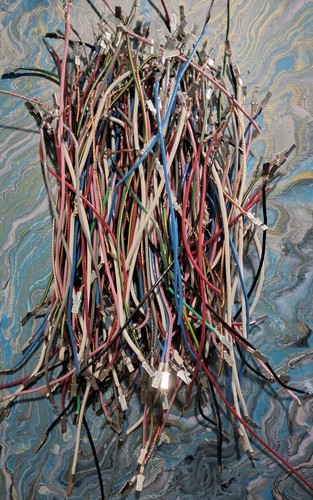 Scrap Insulated Copper Wire Lot - 6 lbs 9 oz - Harness Wire with Connectors