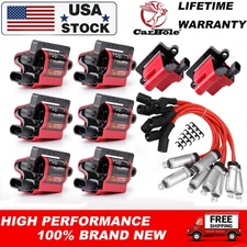 For Chevy GMC 4.8L 5.3L 6.0L 8.1L 8 Pack Square Ignition Coil & Wire Set D581 US