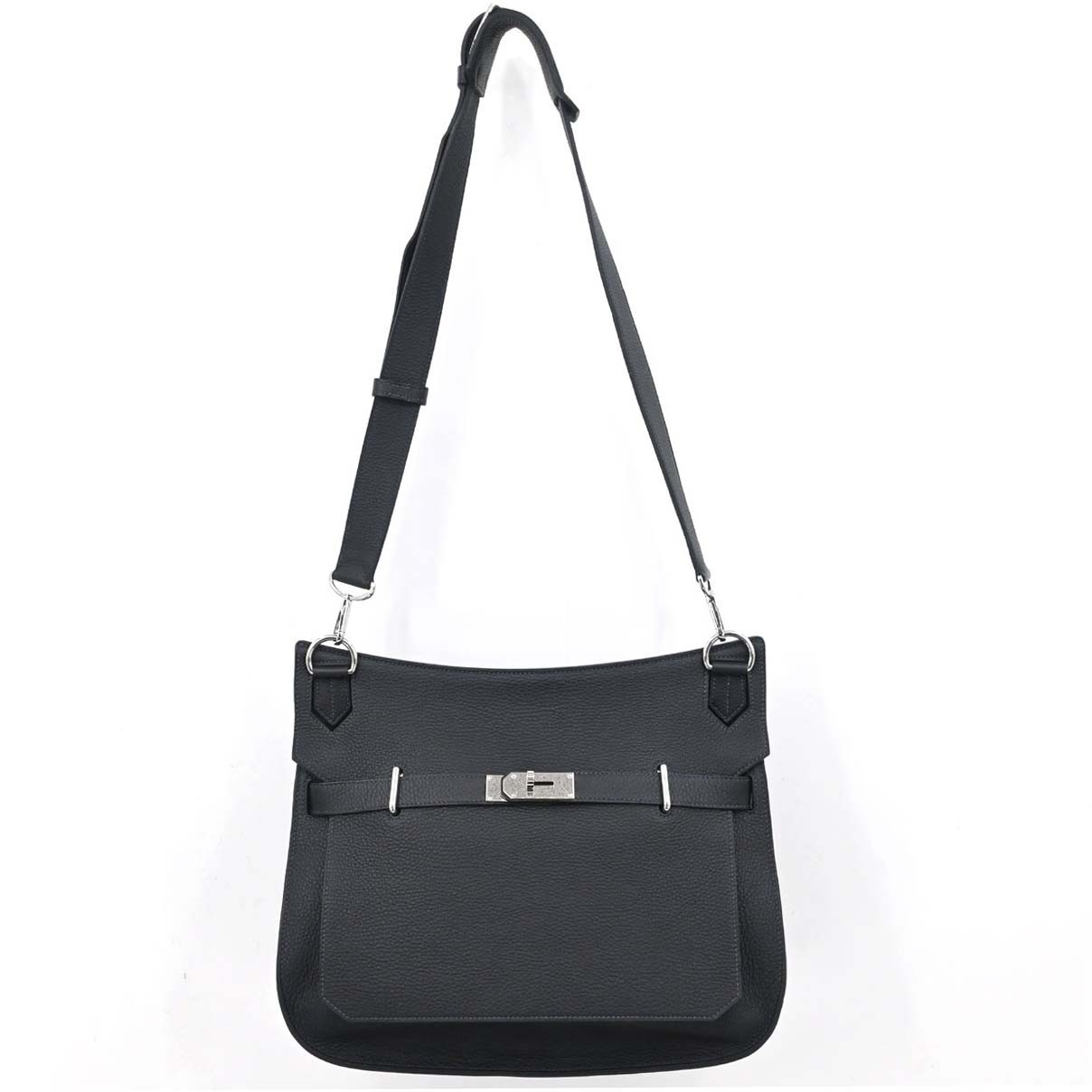 Hermes Blue Indigo Taurillon Clemence Jypsiere 37 Shoulder Bag B15 □N 179441