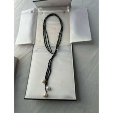 Elegant Multi Stranded Beaded Pearl Necklace with Pearl Drop Accents