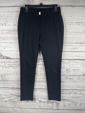 Elie Tahari Pants Womens 6 Black Ankle Slim Stretch Dress Work Pull On