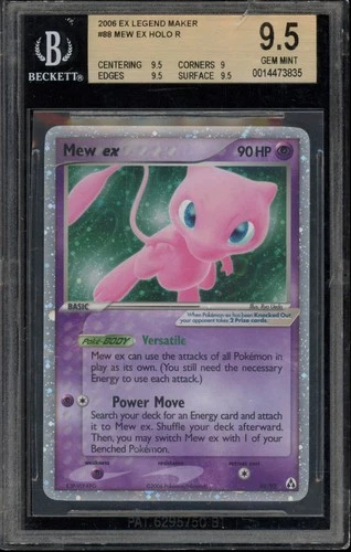 Pokemon Mew ex EX Legend Maker Holo Ultra Rare #88 DAMAGED SLAB BGS 9.5