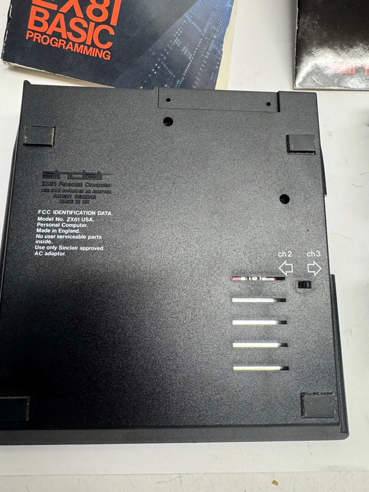 Libro de programas y adaptador de corriente RAM de 16 k para computadora Sinclair ZX81 de colección SIN PROBAR Foto 4 de 4