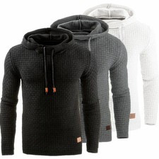 Sweater Men Autumn Winter Warm Knitted Men's Sweater Casual Hooded Pullover Men