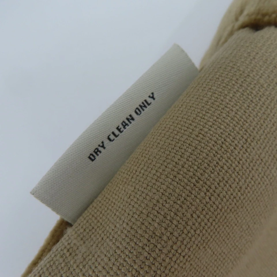 Pottery Barn Set of 2 Tan Gold Velvet Curtains 47inx104in Cotton Drapery Unlined - Image 4 of 4