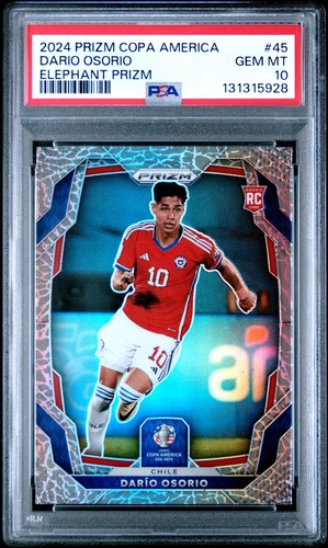 2024 PANINI PRIZM CONMEBOL COPA AMERICA ELEPHANT PRIZM #45 DARIO OSORIO PSA 10