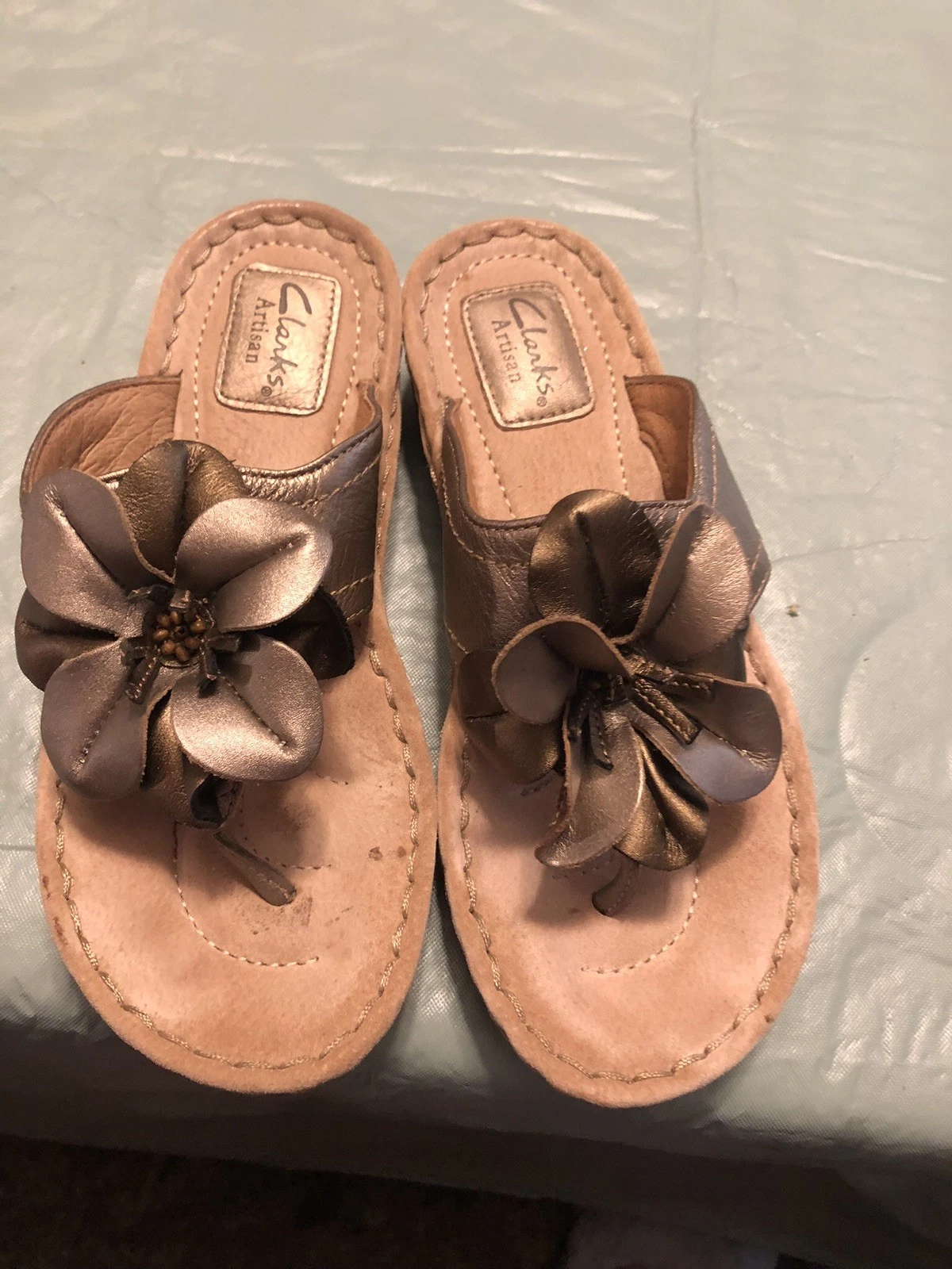 Sandali donna Clarks Artisan slip on taglia 6 pelle fiori